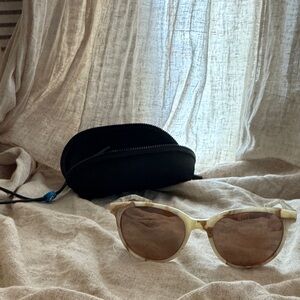 Costa Isla Beige and Brown Sunglasses with Black Case